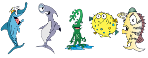 SR_all cartoon-figures-diving